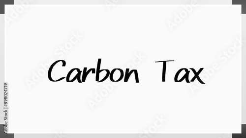 Carbon Tax のホワイトボード風イラスト