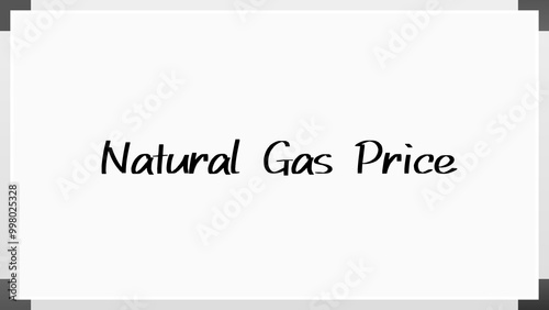 Natural Gas Price のホワイトボード風イラスト