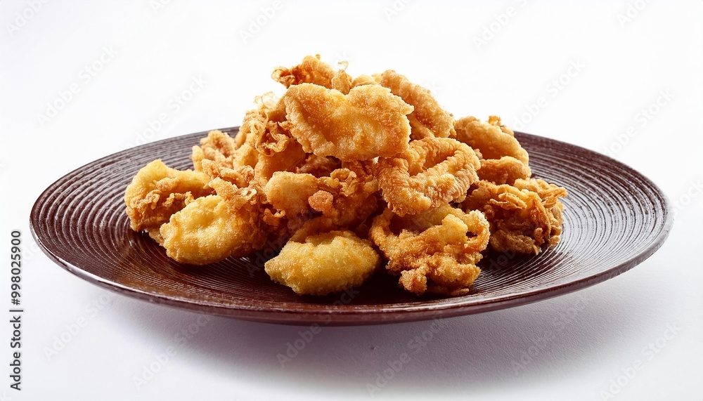 Japanese Food, Karaage on white background isolated. Japanese Food, Karaage on white background isolated.