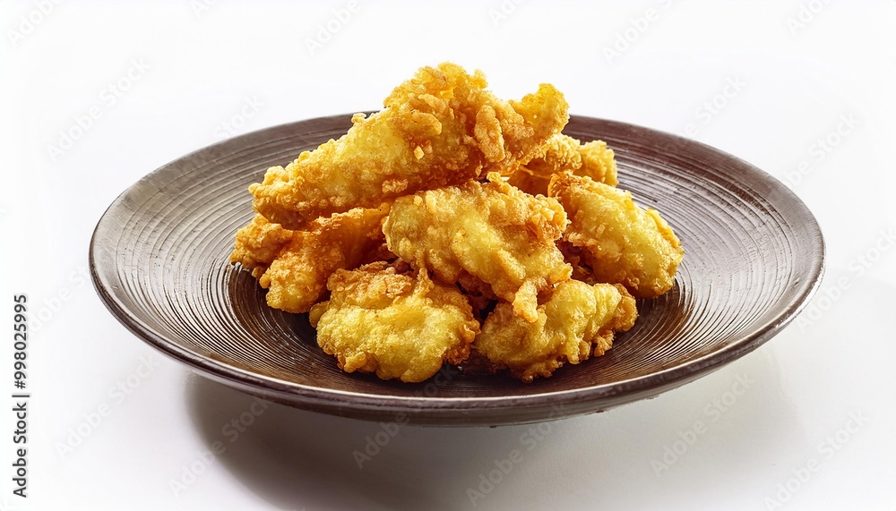 Japanese Food, Karaage on white background isolated. Japanese Food, Karaage on white background isolated.