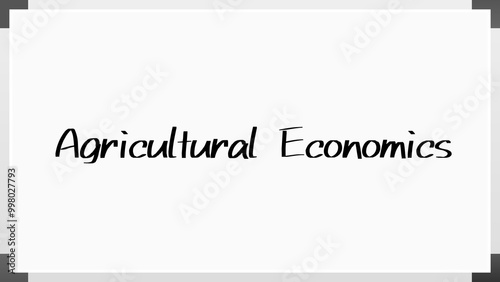 Agricultural Economics のホワイトボード風イラスト