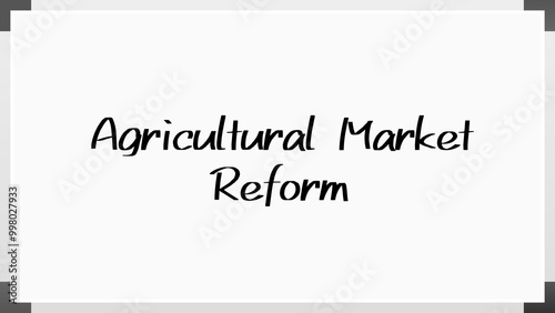 Agricultural Market Reform のホワイトボード風イラスト