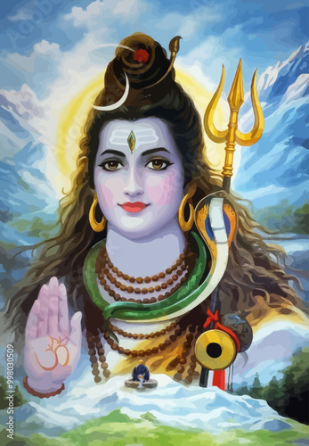 lord Shiva illustration vedic hindu