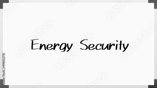 Energy Security のホワイトボード風イラスト