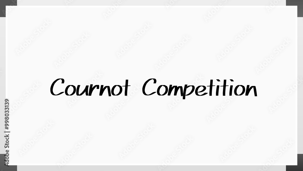 Cournot Competition のホワイトボード風イラスト Cournot Competition のホワイトボード風イラスト