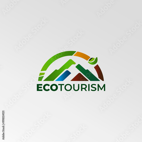 ecotourism logo template nature style