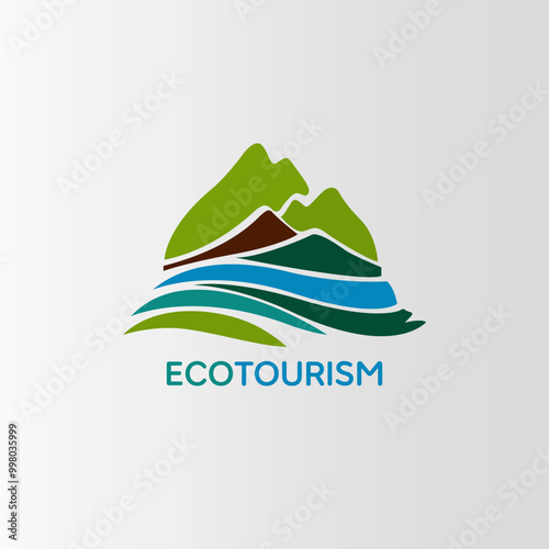 ecotourism logo template nature style