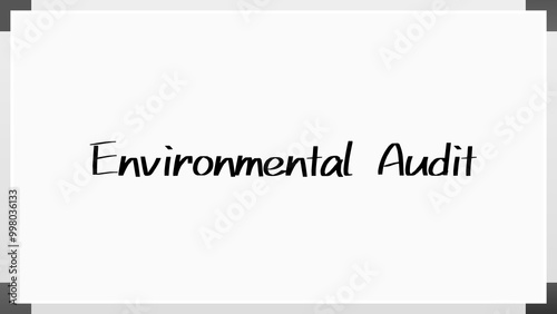 Environmental Audit のホワイトボード風イラスト