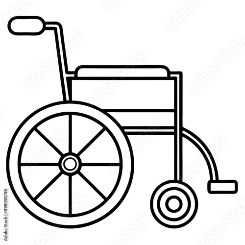 wheelchair Icon Silhouette - Transparent Background Clip art 