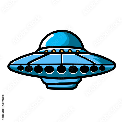 ufo alien cartoon vektor style