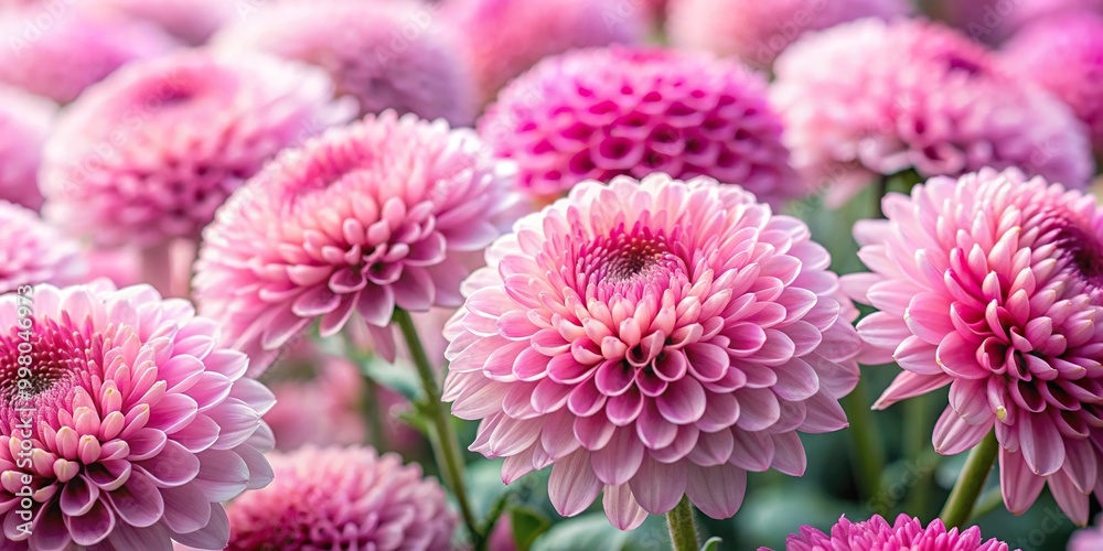 Floral arrangement of pink chrysanthemums with Japanese styling