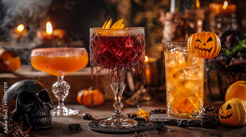 halloween cocktails ready for a halloween party