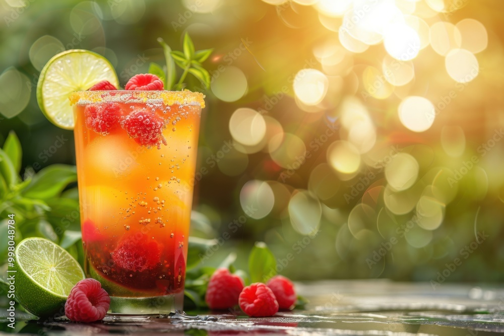 custom made wallpaper toronto digitalRefreshing Tropical Cocktail with Raspberry and Lime for a Perfect Layered Summer Drink Inspiration