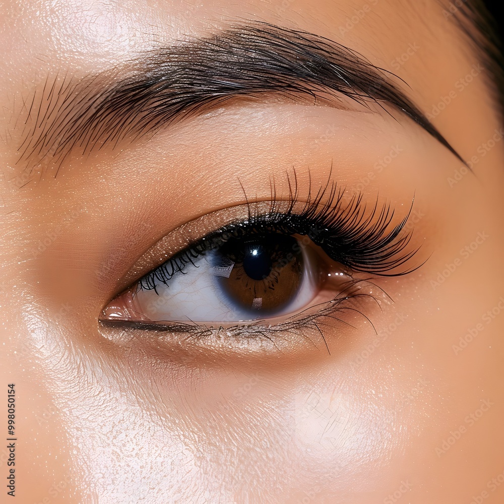 Obraz premium lady eyes with elongated eyelashes