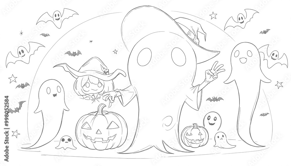 Obraz premium hand drawn vector illustration of an angel