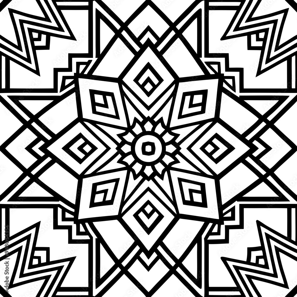 abstract brazilian indigenous pattern seamles