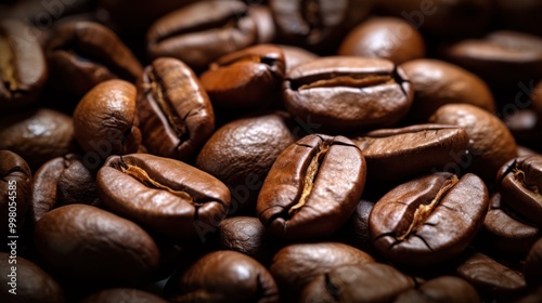 Closeup of Roasted Coffee Beans