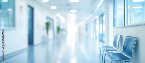 Waiting Area in Modern Hospital Corridor