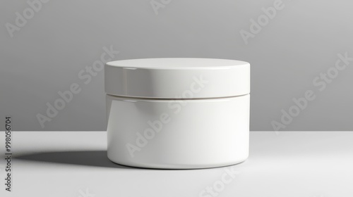 Blank cream jar suitable for labeling and customized branding purposes.