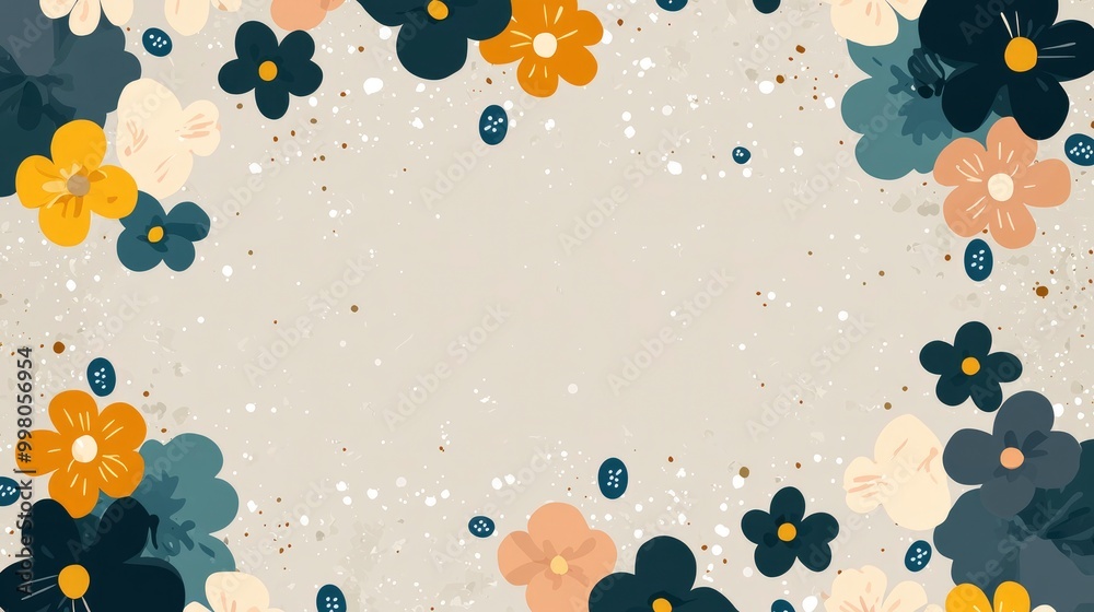 Floral Frame with Copy Space Floral Frame with Copy Space