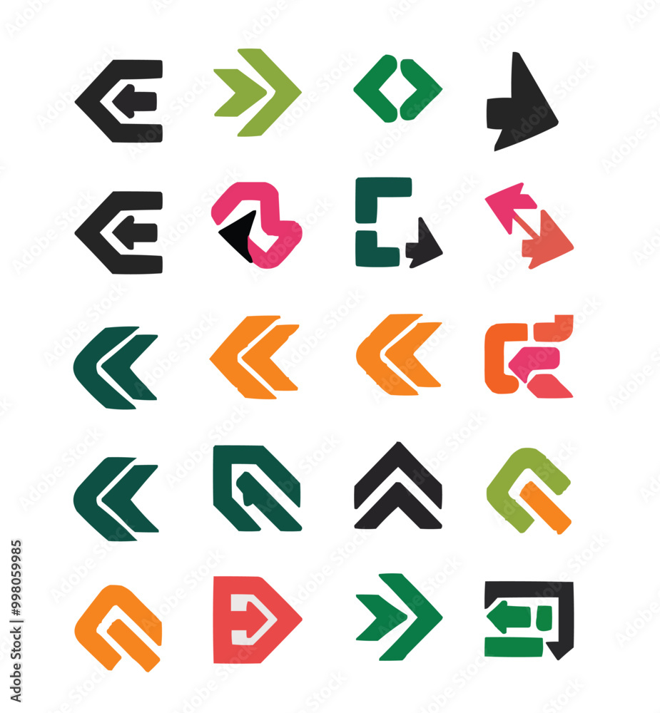 Hand drawn vector arrow sign or icons set design Hand drawn vector arrow sign or icons set design