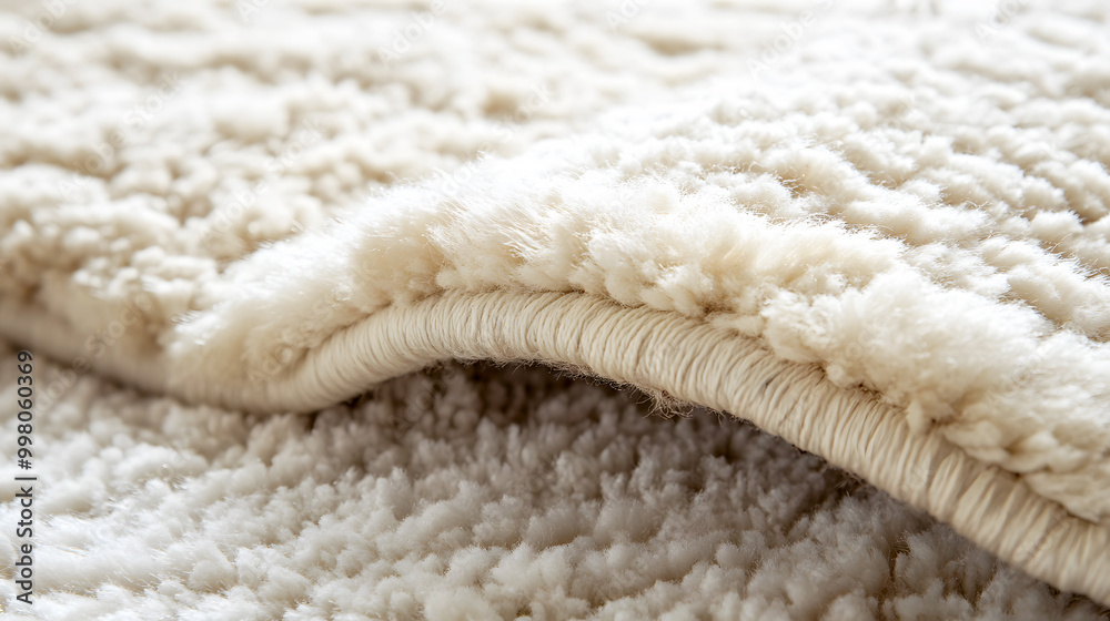 Plush Tufted Wool Rug Close-Up View Plush Tufted Wool Rug Close-Up View