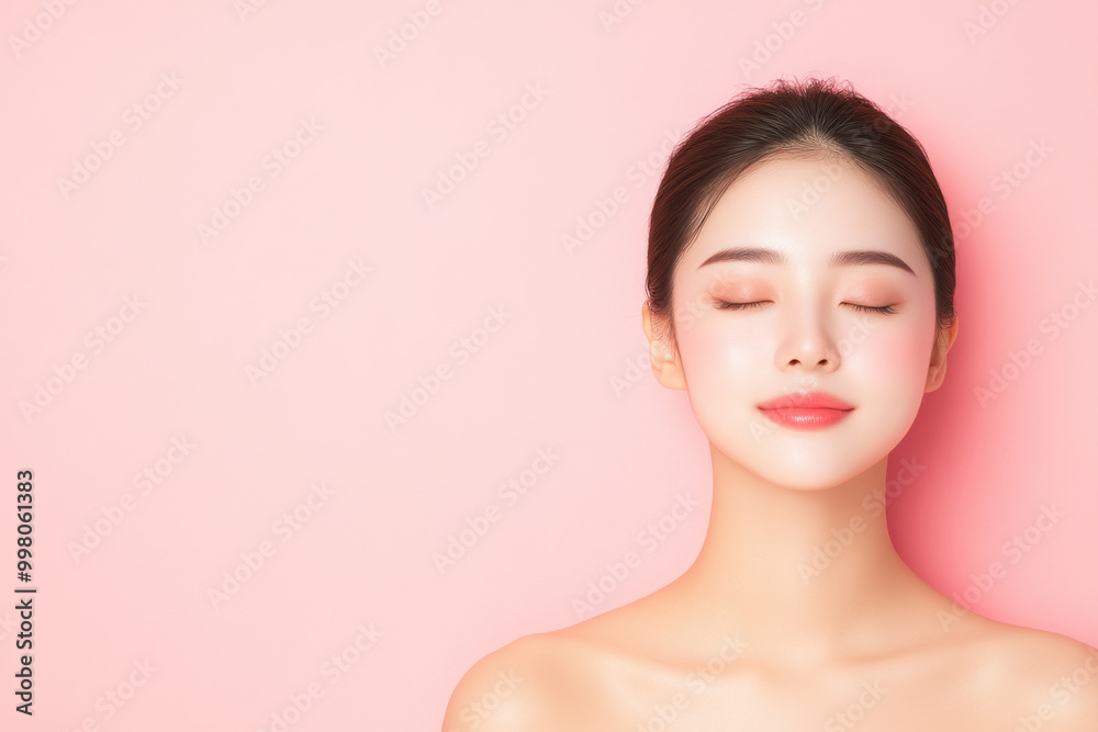 Beautiful young asian woman with clean fresh skin, Face care, Facial treatment, Cosmetology, beauty. Beautiful young asian woman with clean fresh skin, Face care, Facial treatment, Cosmetology, beauty.