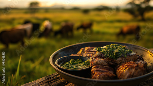 Grilled Meat with Sauce Platter