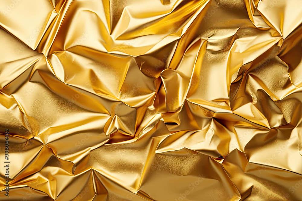 Textured golden foil, crumpled surface, luxury background. Textured golden foil, crumpled surface, luxury background.