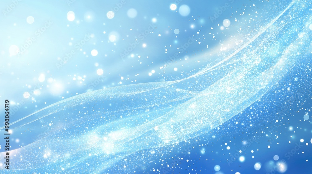 A beautiful light blue holiday abstract background featuring subtle sparkles and glowing lights, perfect for festive design projects A beautiful light blue holiday abstract background featuring subtle sparkles and glowing lights, perfect for festive design projects