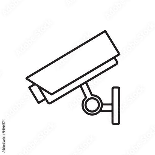 surveillance camera line icon vector