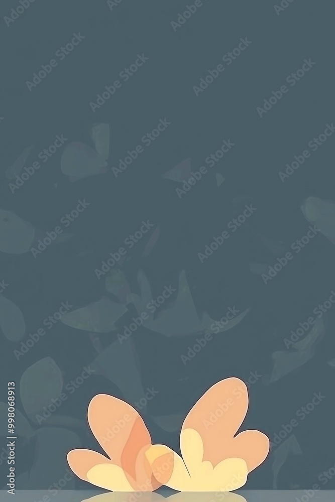 Abstract Floral Design with Grey Background