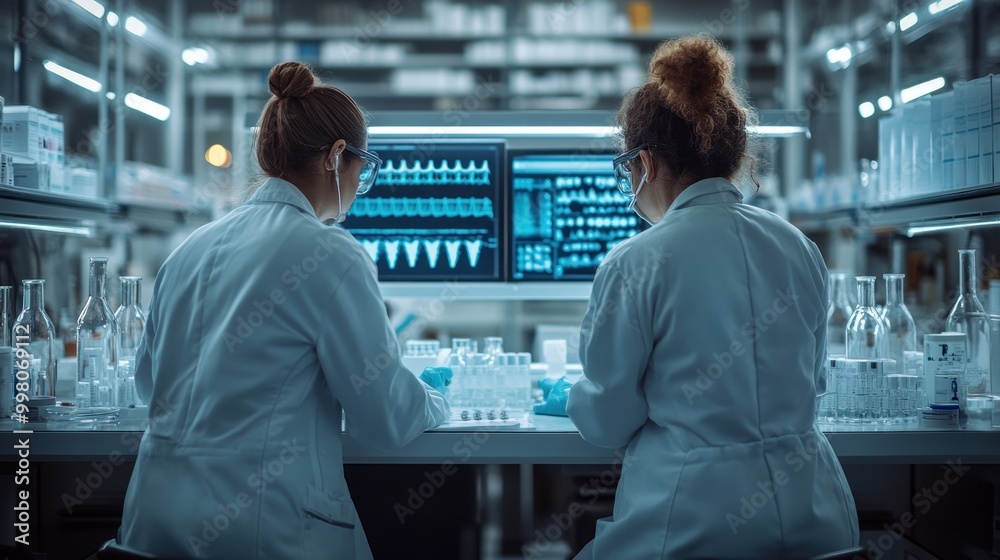 Two Scientists Working in a Lab Two Scientists Working in a Lab