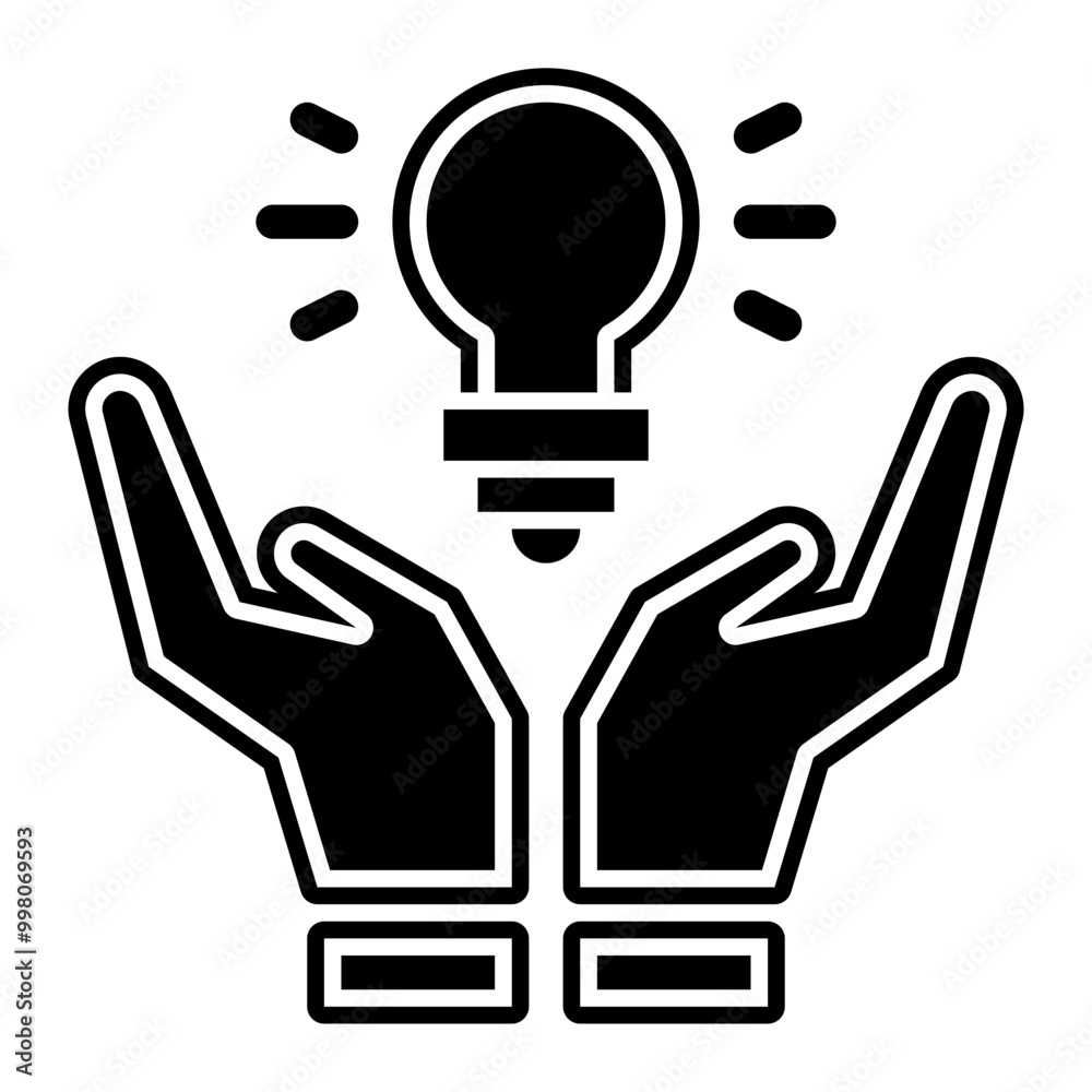 Fototapeta premium brilliant idea glyph icon
