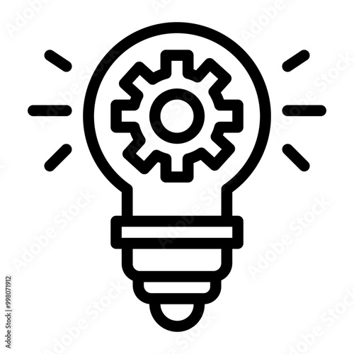 machine intellectual property line icon