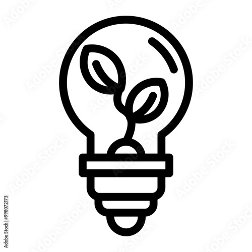 environmentally friendly intellectual property line icon
