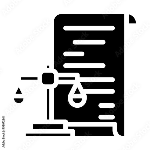 intellectual property court solid icon