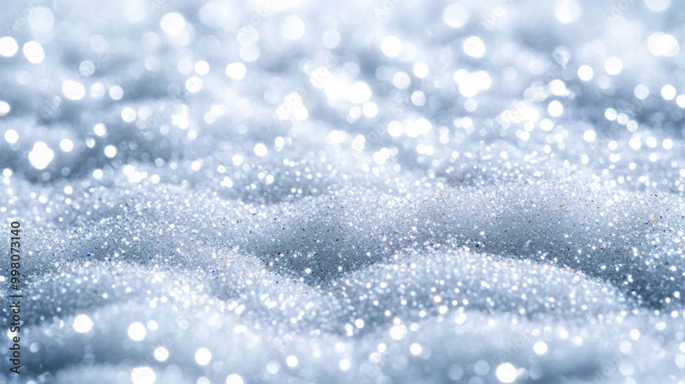 Closeup of a creamy snow white serum with tiny iridescent flakes resembling a glistening winter frost Closeup of a creamy snow white serum with tiny iridescent flakes resembling a glistening winter frost