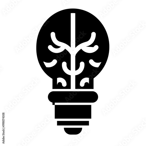 lamp intellectual property glyph icon