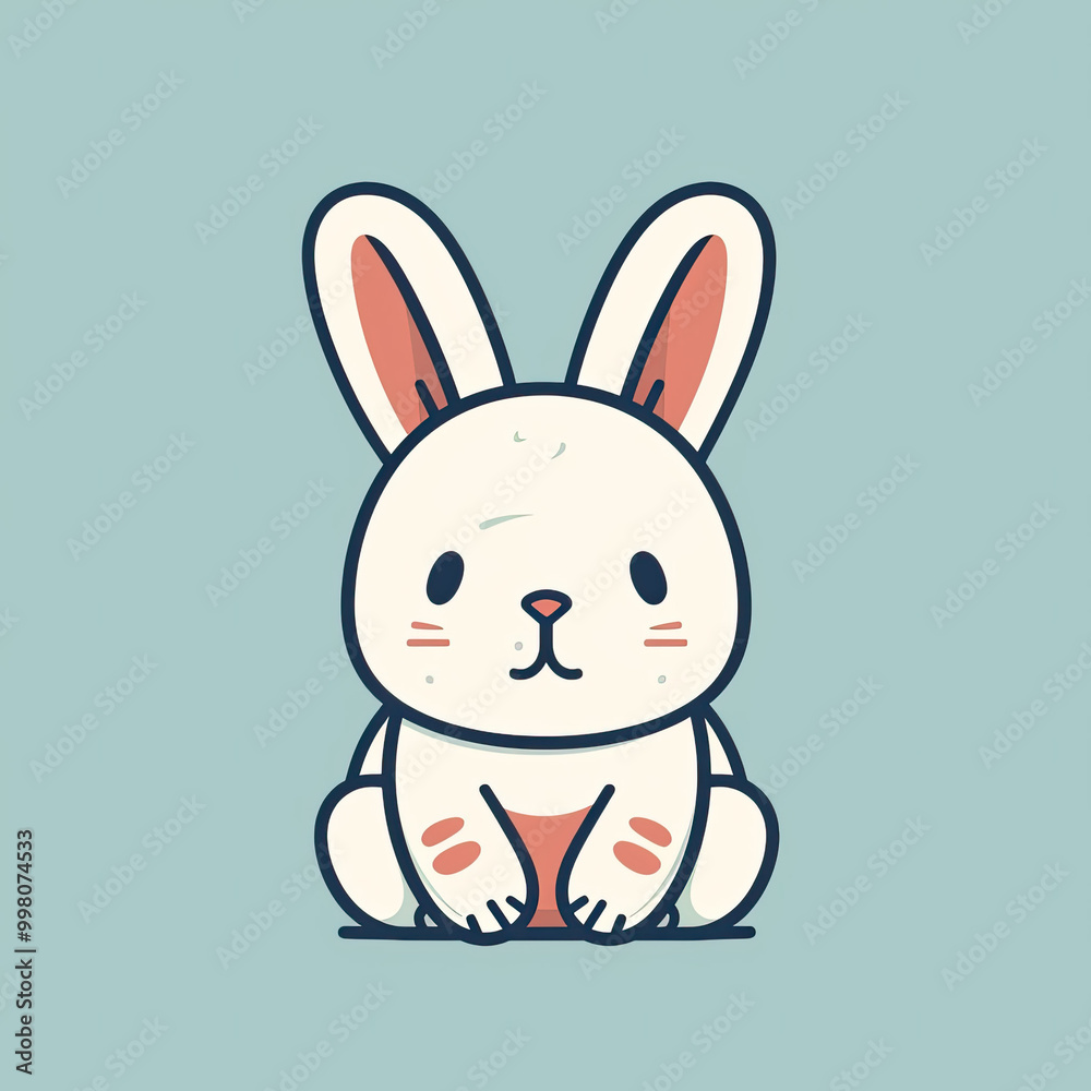 Beautiful Rabbit Logo, Rodent Animal Design for Your Corporate and Business Graphic Resource or Creative Project, Ai Generative