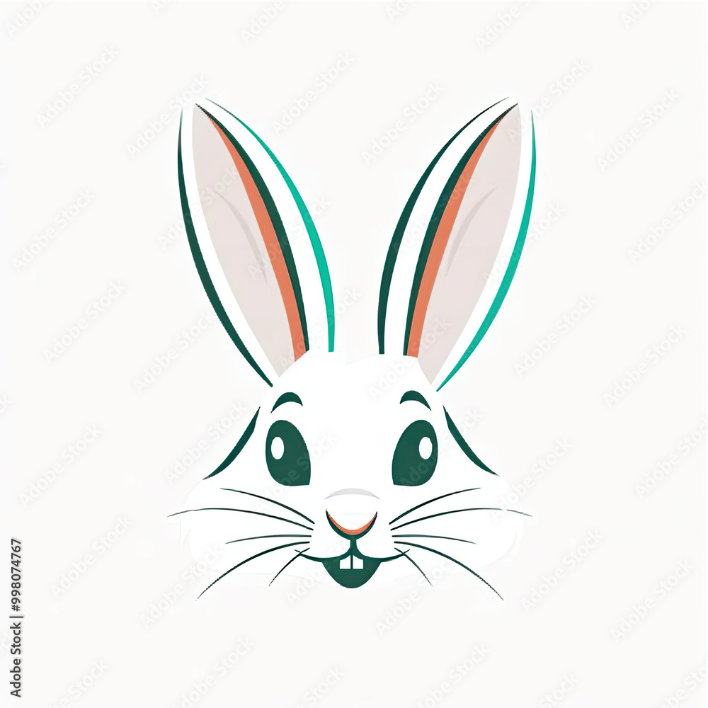 Beautiful Rabbit Logo, Rodent Animal Design for Your Corporate and Business Graphic Resource or Creative Project, Ai Generative Beautiful Rabbit Logo, Rodent Animal Design for Your Corporate and Business Graphic Resource or Creative Project, Ai Generative