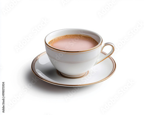 Cup of tea on a white background