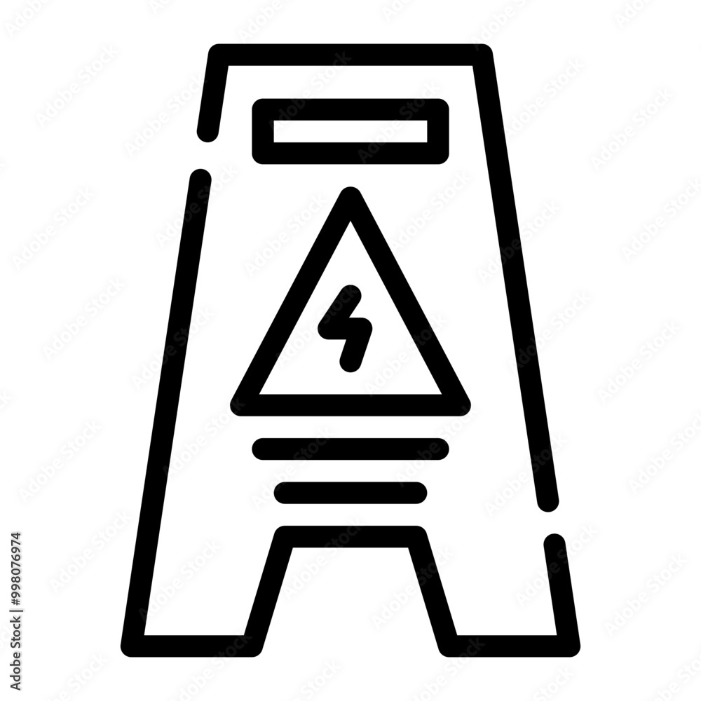 repair warning sign cutline icon repair warning sign cutline icon