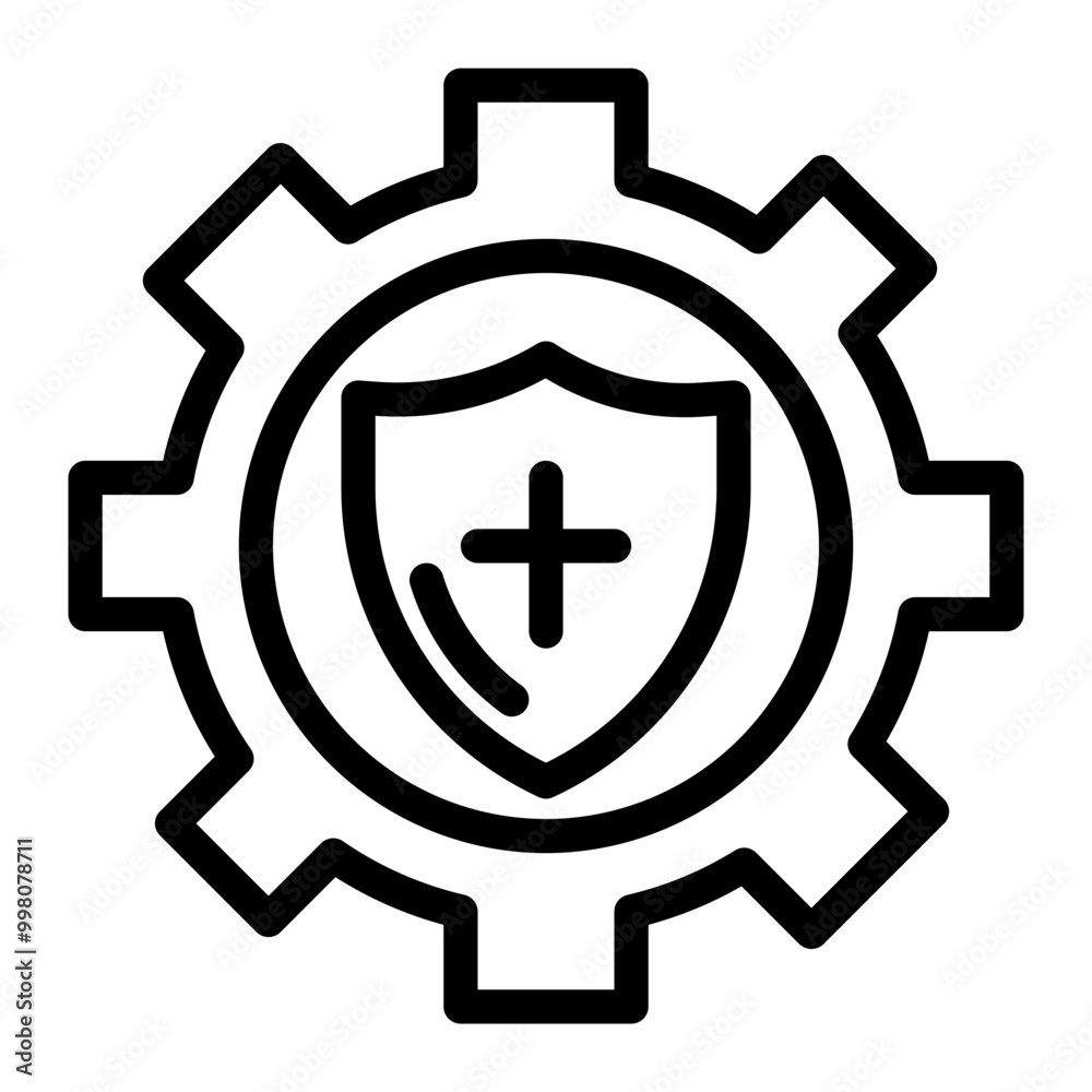 worker health protection line icon worker health protection line icon