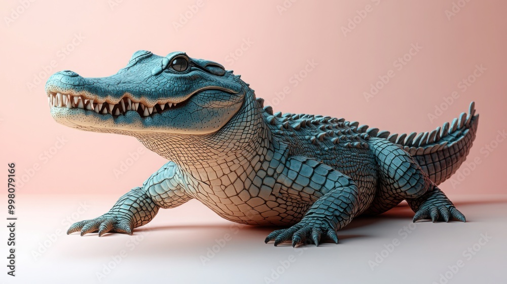 Dynamic 3D Style Crocodile Image for Eye-Catching Graphics and Illustrations Dynamic 3D Style Crocodile Image for Eye-Catching Graphics and Illustrations
