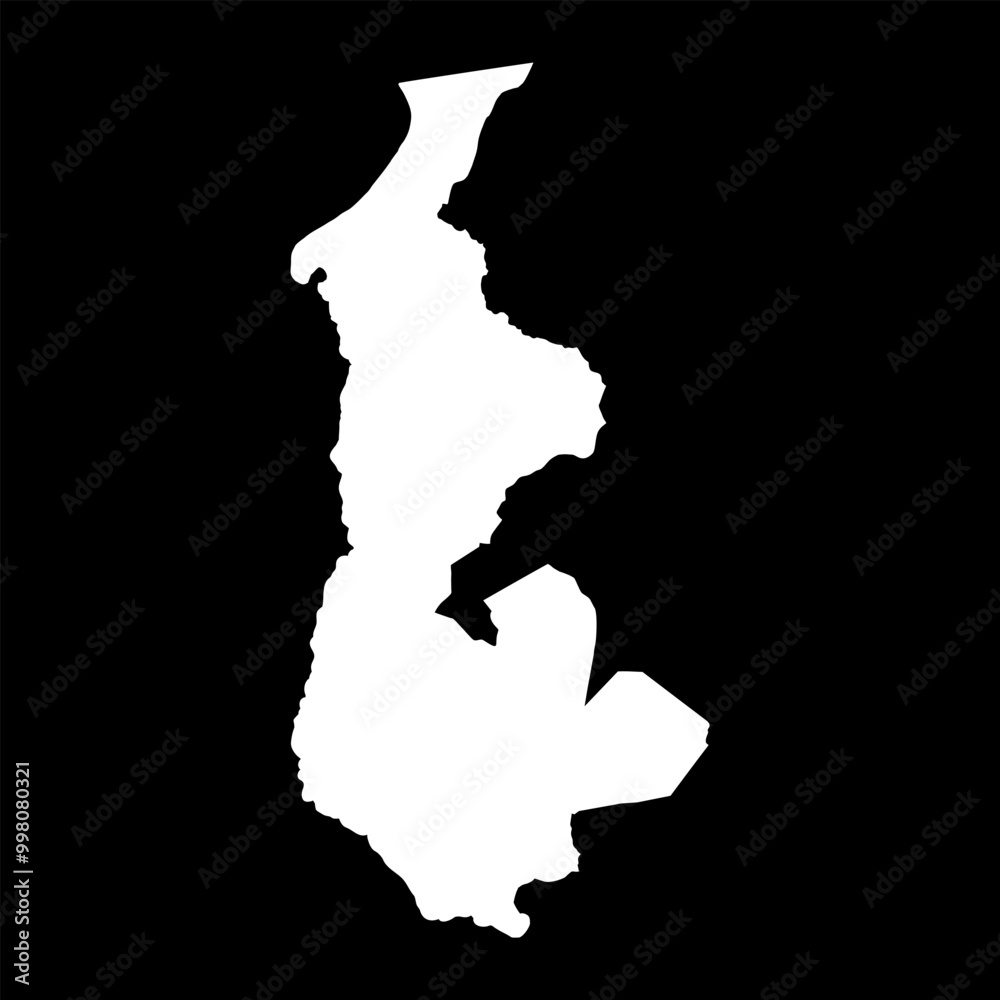 Luapula province map, administrative division of Zambia. Vector illustration.