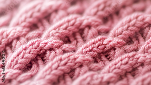 Soft Tunisian Crochet Stitches in Light Pink Texture