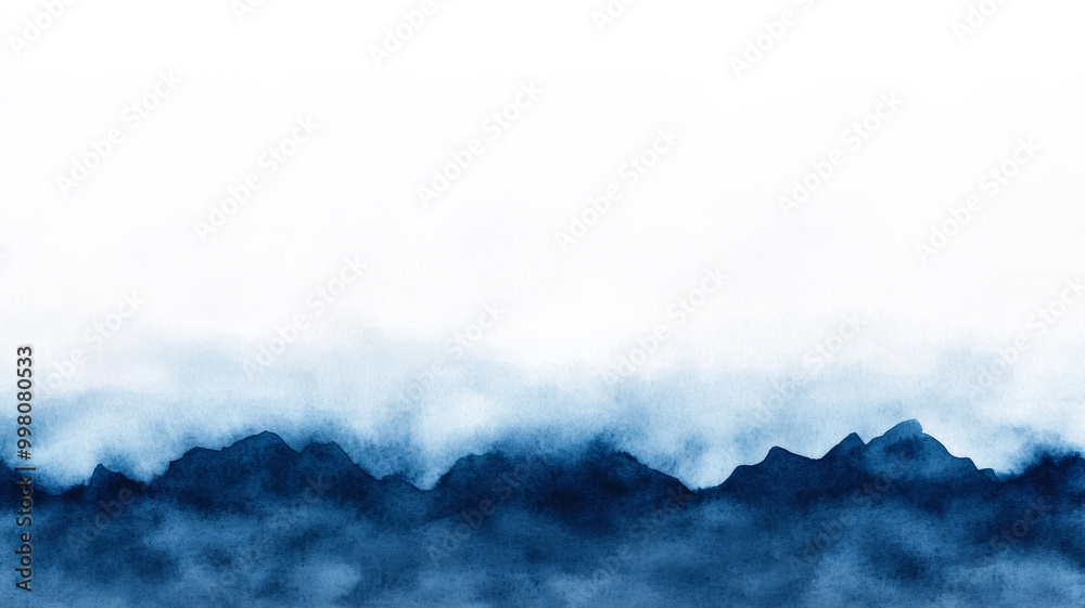 Gradient of watercolor washes in steel blue and silver subtly transitioning to suggest a cold winter wind Gradient of watercolor washes in steel blue and silver subtly transitioning to suggest a cold winter wind