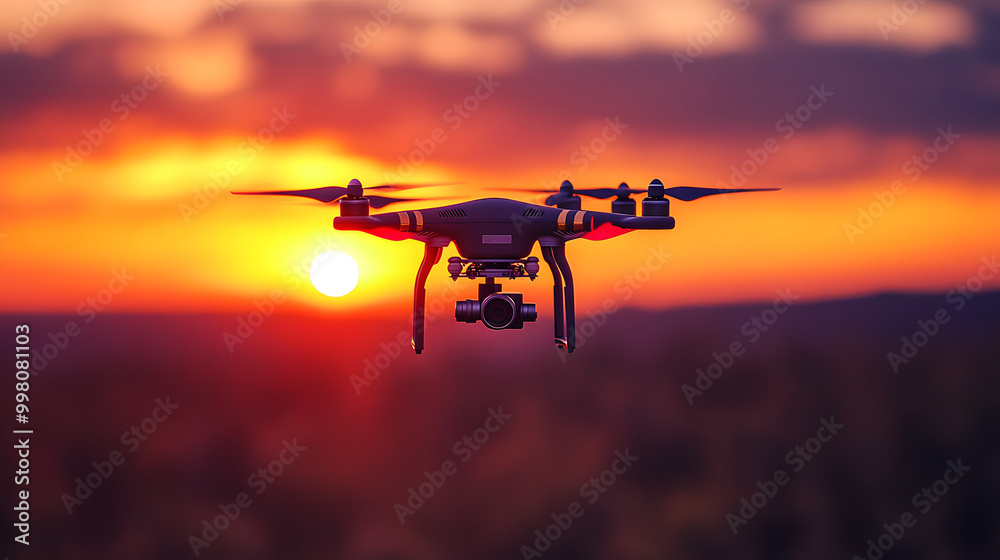 Drone Flying Against the Backdrop of a Sunset Capturing Aerial Footage
Drone Flying Against the Backdrop of a Sunset Capturing Aerial Footage