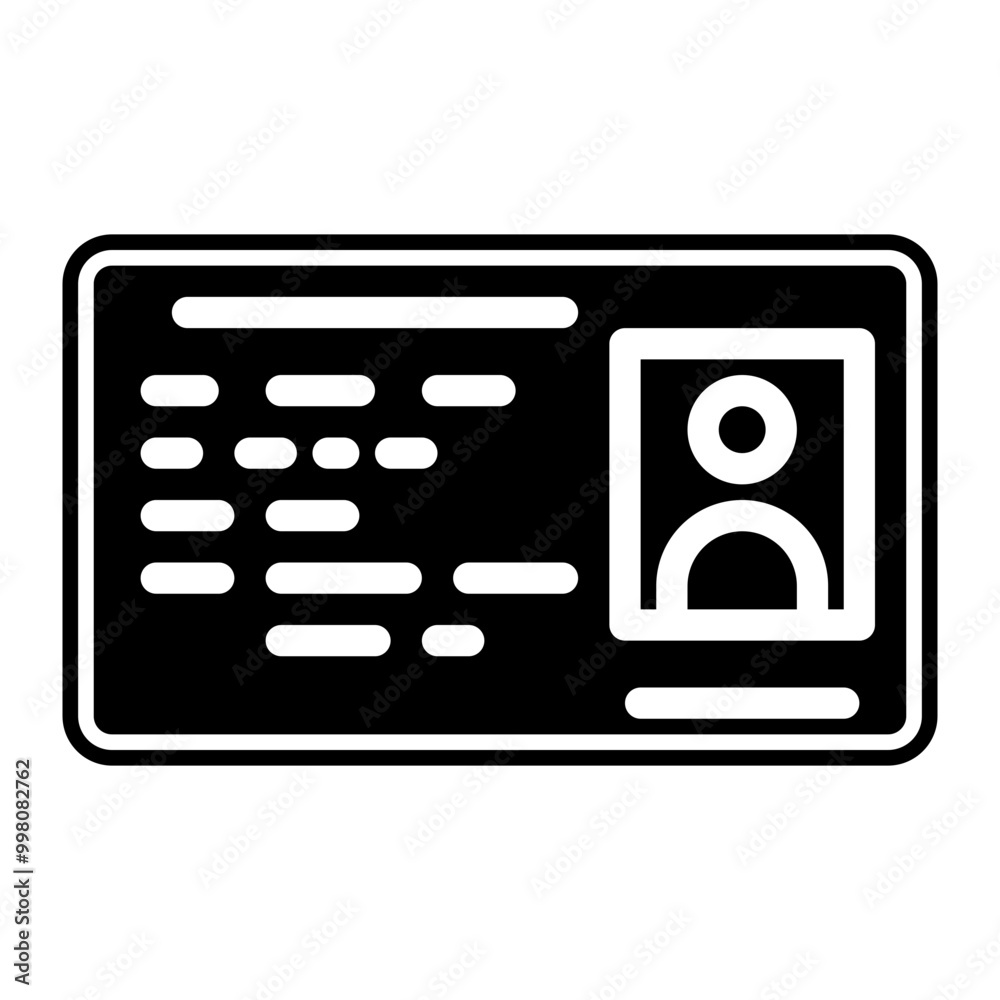 workers identification solid icon workers identification solid icon